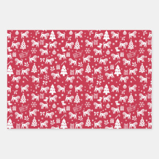 Alapaha Blue Blood Bulldog Christmas Wrapping Paper Sheet