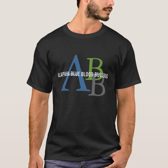 Alapaha Blue Blood Bulldog Monogram T-Shirt (Front)