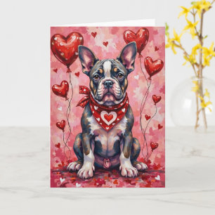 Alapaha Blue Blood Bulldog Valentine Dog Card