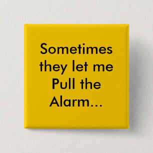 alarm 15 cm square badge