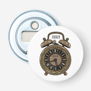 Alarm clock cartoon illustration bottle opener