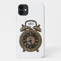 Alarm clock cartoon illustration