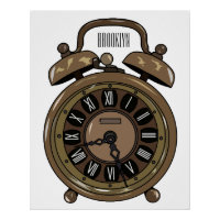 Alarm clock cartoon illustration