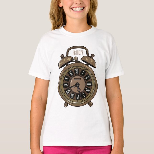 Alarm clock cartoon illustration T-Shirt (Front)