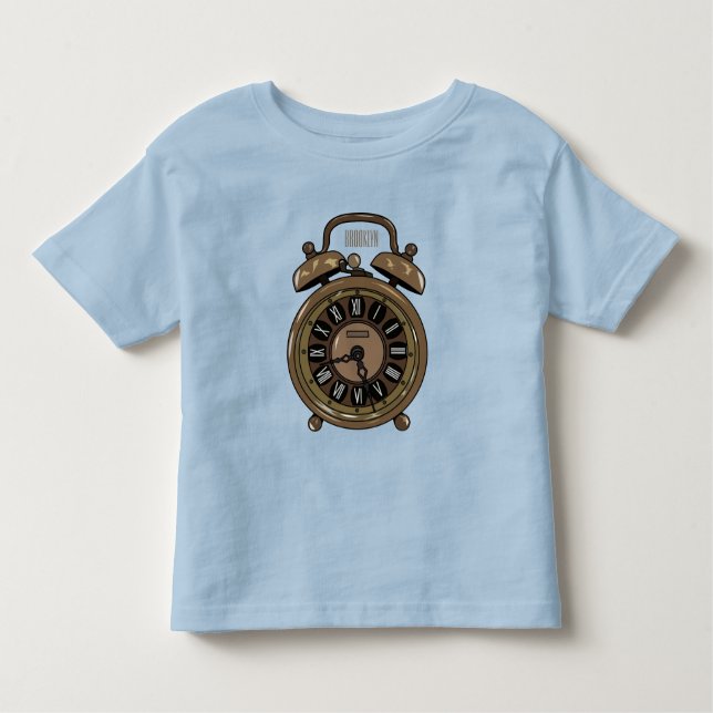 Alarm clock cartoon illustration toddler T-Shirt (Front)
