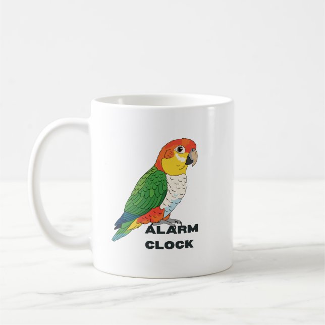 Alarm Clock Sun Conure – Coffee Mug (Left)