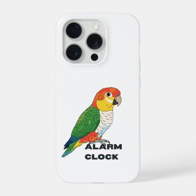 Alarm Clock Sun Conure – Loud Parrot iPhone Case (Back)