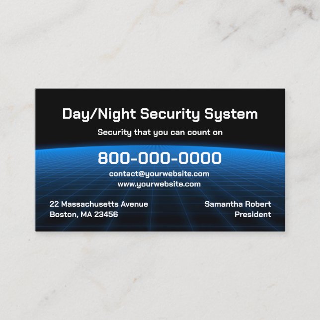 Alarm Security Tech Business Card (Front)