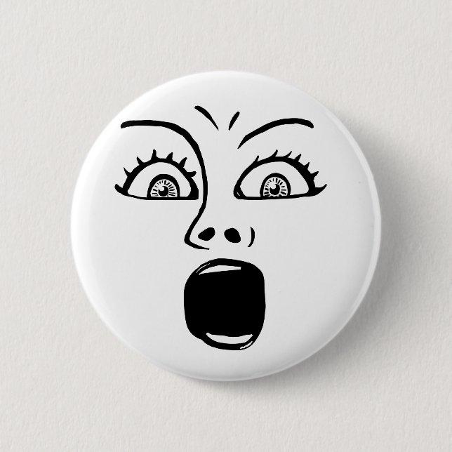ALARMED! - White 6 Cm Round Badge (Front)