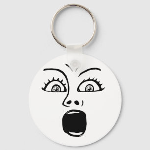 ALARMED! - White Key Ring