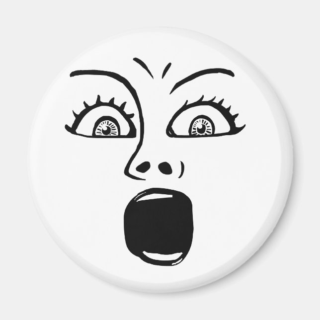 ALARMED! - White Magnet (Front)