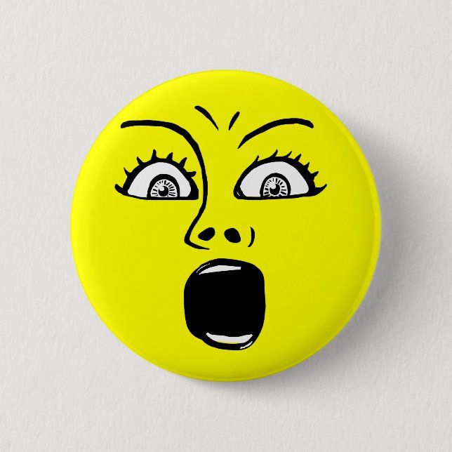 ALARMED! - Yellow 6 Cm Round Badge (Front)