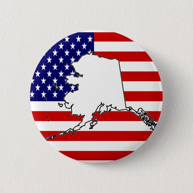 ALASKA 6 CM ROUND BADGE (Front)