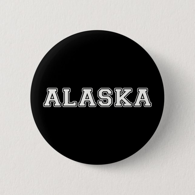 Alaska 6 Cm Round Badge (Front)