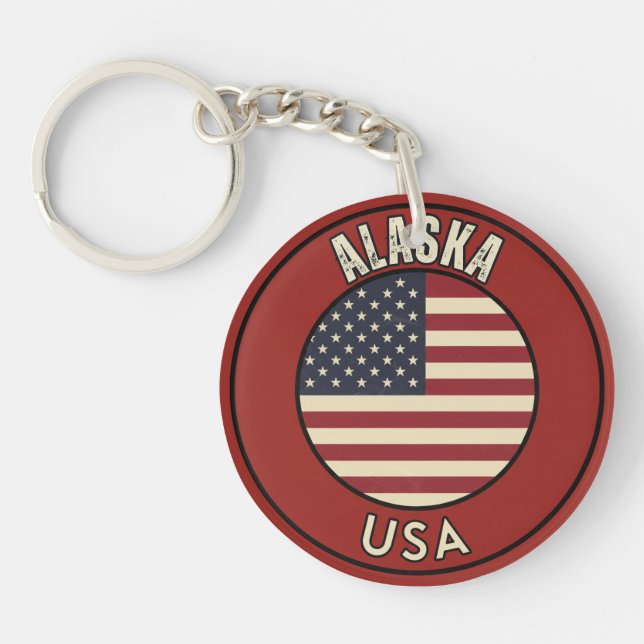Alaska Adventure - The Last Frontier Gift  Key Ring (Front)