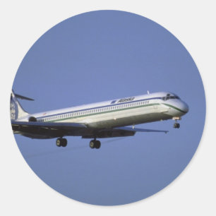 Alaska Airlines MD-80 Classic Round Sticker