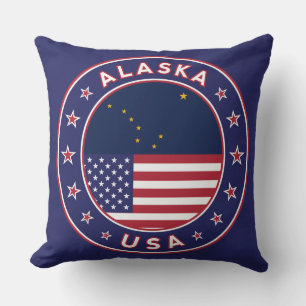 Alaska, Alaska t-shirt, Alaska sticker, Alaska bag Cushion
