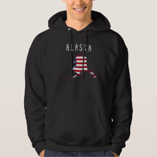 Alaska Alaskan Wildlife Aurora Borealis The Polar  Hoodie