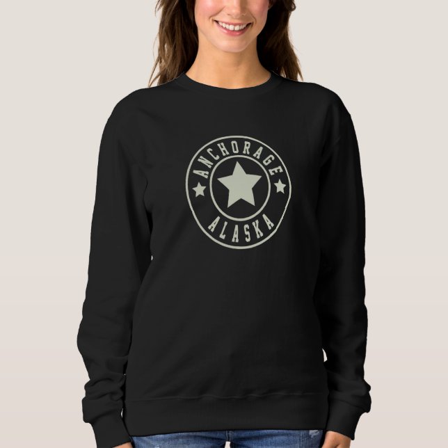 Alaska Anchorage Retro Vintage Sweatshirt (Front)