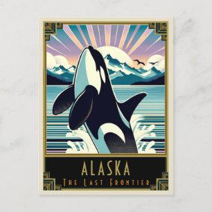 Alaska   Art Deco Postcard