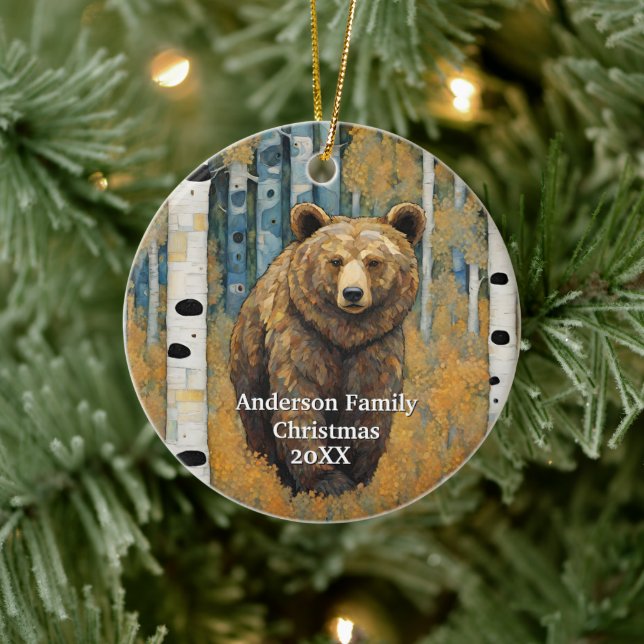 Alaska Bear  Ceramic Tree Decoration (Tree)