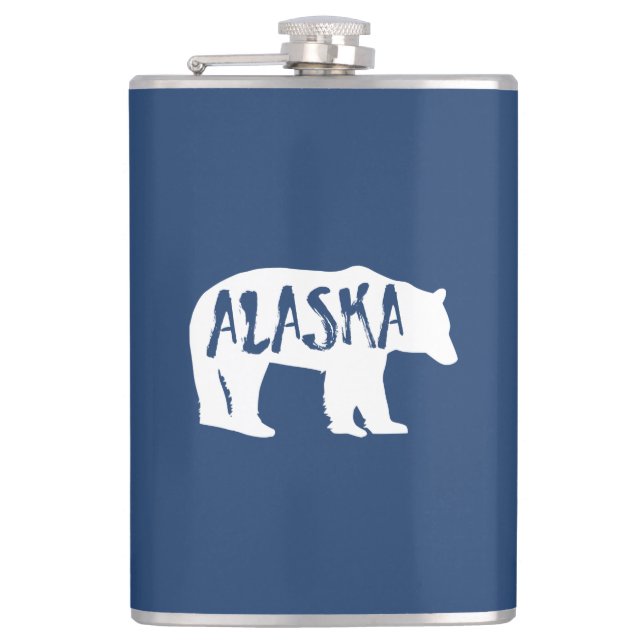 Alaska Bear Hip Flask (Front)