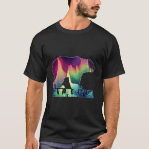 Alaska Bear Northern Lights Aurora Borealis Nature T-Shirt