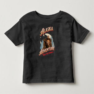 Alaska Bigfoot Adventure Retro Wilderness Art Toddler T-Shirt