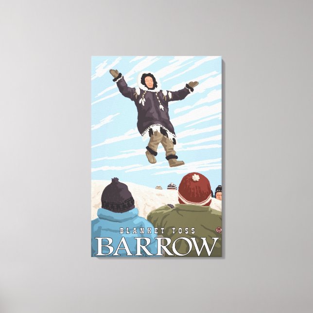 Alaska Blanket Toss - Barrow, Alaska Canvas Print (Front)