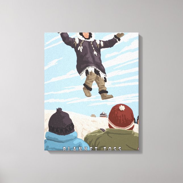 Alaska Blanket Toss - Barrow, Alaska Canvas Print (Front)