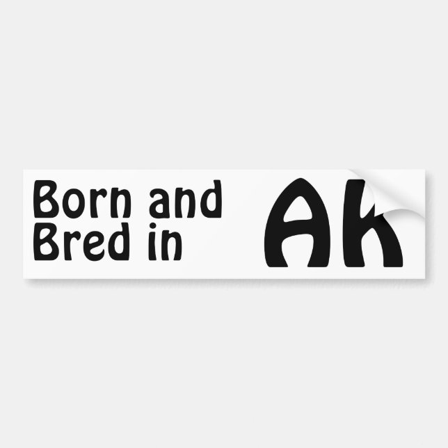Alaska Bred (Bumper) Sticker (Front)