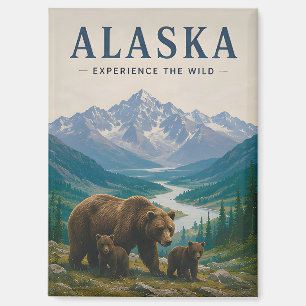 🐻 Alaska Brown Bear Mountain Wilderness 🏔️ Magnet