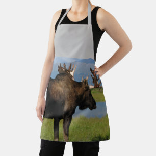 Alaska Bull Moose Antlers Colour Designed Apron