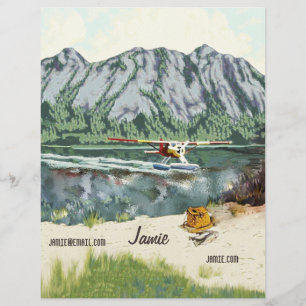 Alaska Bush Plane And Fishing Travel Custom Letterhead