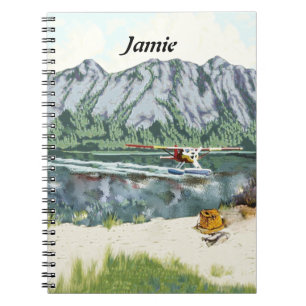 Alaska Bush Plane And Fishing Travel Spiral Notebook