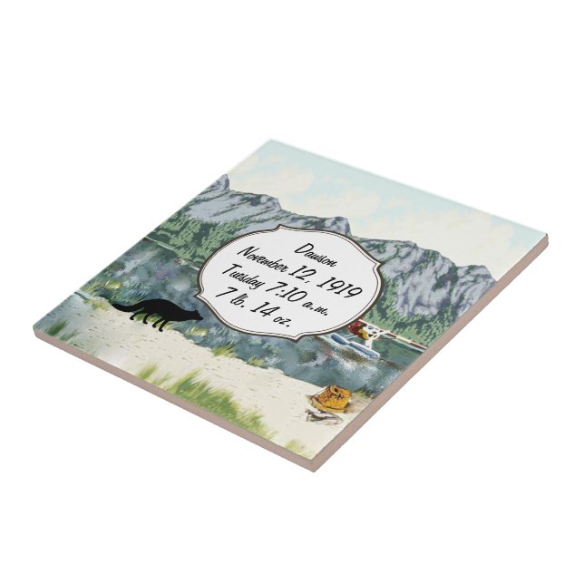 Alaska Bush Plane And Fishing Travel Tile (Side)