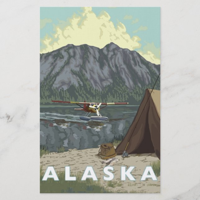 Alaska Bush Plane Souvenirs Stationery (Front)