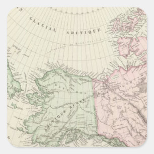 Alaska, Canada, Russia Square Sticker