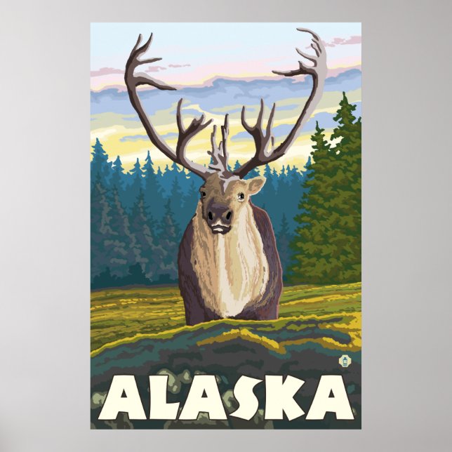 Alaska - Caribou in the Wild Poster (Front)