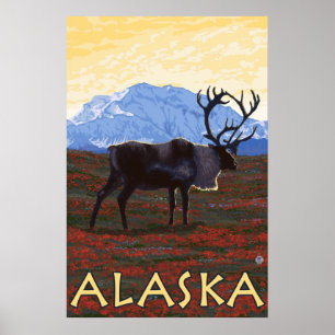 Alaska - Caribou Poster