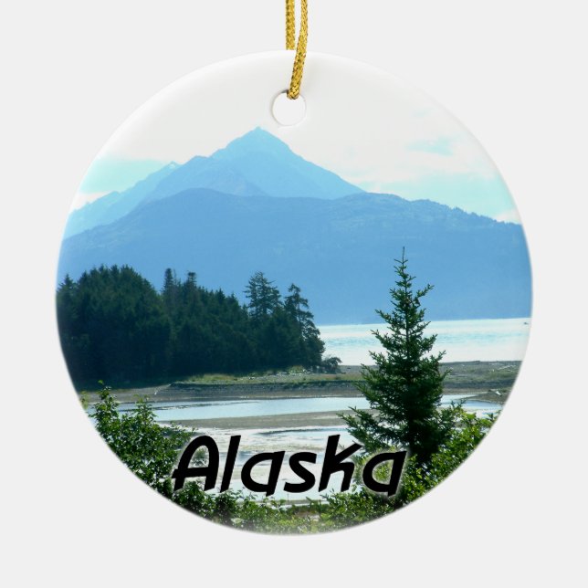 Alaska Ceramic Christmas Ornament (Front)