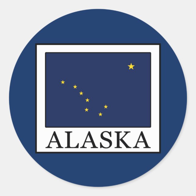 Alaska Classic Round Sticker (Front)