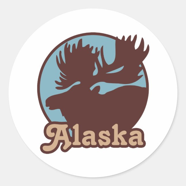 Alaska Classic Round Sticker (Front)