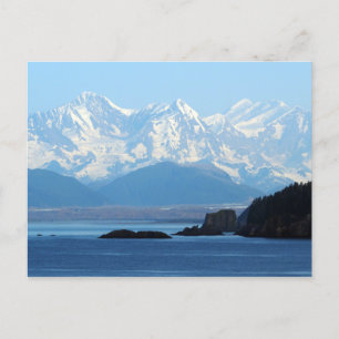 Alaska Coast Mountains Ocean Photo Postcard