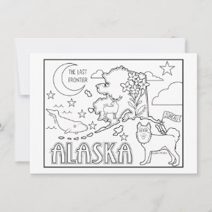 alaska colour me collage invitation