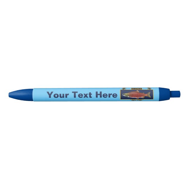 Alaska Combat Fisherman Badge Blue Ink Pen (Front)
