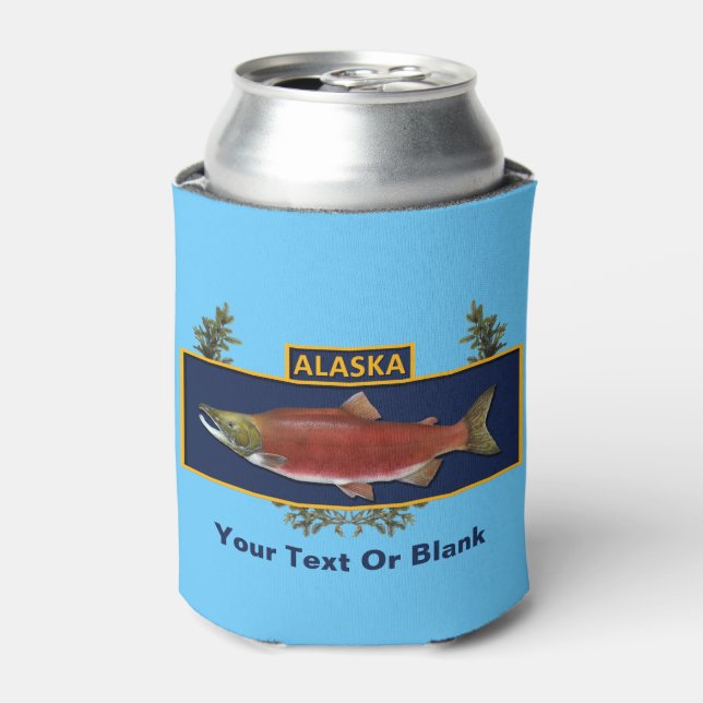 Alaska Combat Fisherman Badge Can Cooler (Can Front)