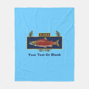 Alaska Combat Fisherman Badge Fleece Blanket