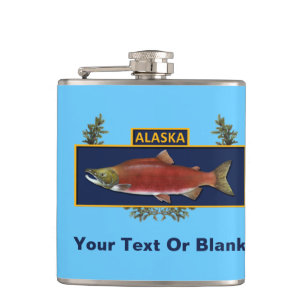 Alaska Combat Fisherman Badge Hip Flask