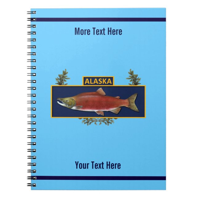Alaska Combat Fisherman Badge Spiral Notebook (Front)